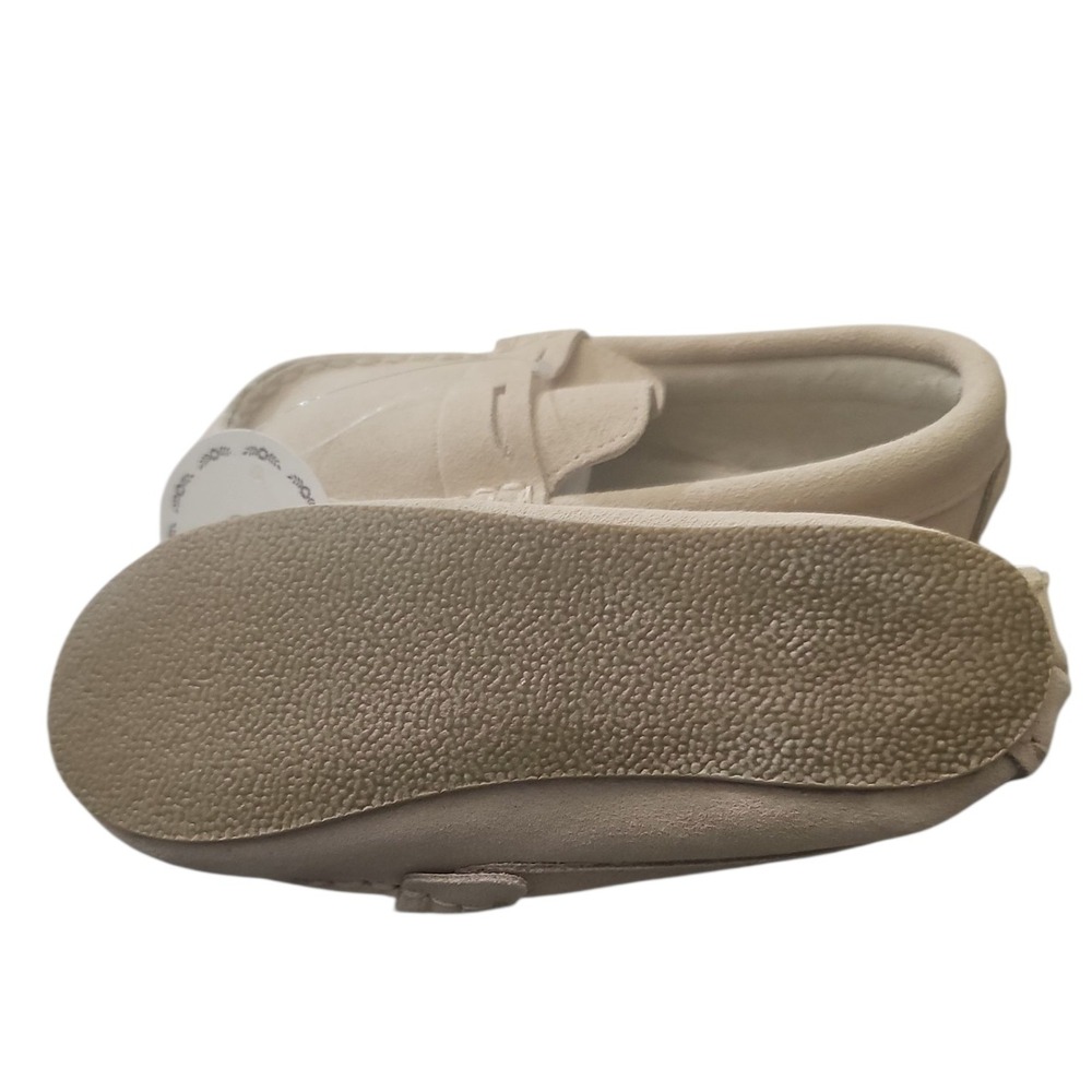 Kids Suede Moccasin Loafers in Beige - Comfortable Slip-On - Picture 4 of 4